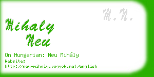 mihaly neu business card